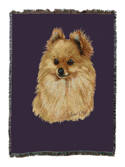 Pomeranian Blanket Purple