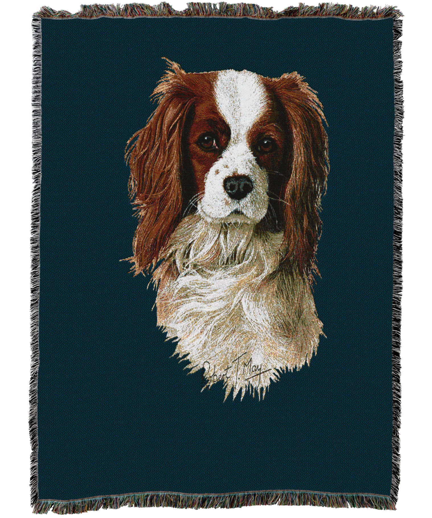 Cavalier King Charles Spaniel Blanket Blue