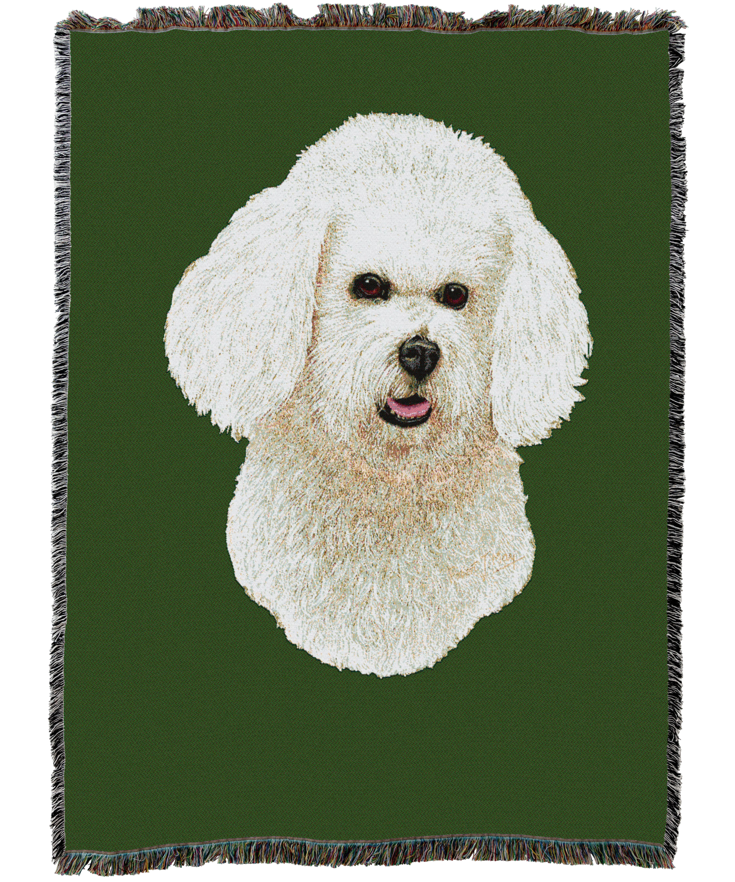 Bichon Frise Blanket Green