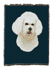 Bichon Frise Blanket Blue