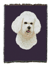 Bichon Frise Blanket Purple