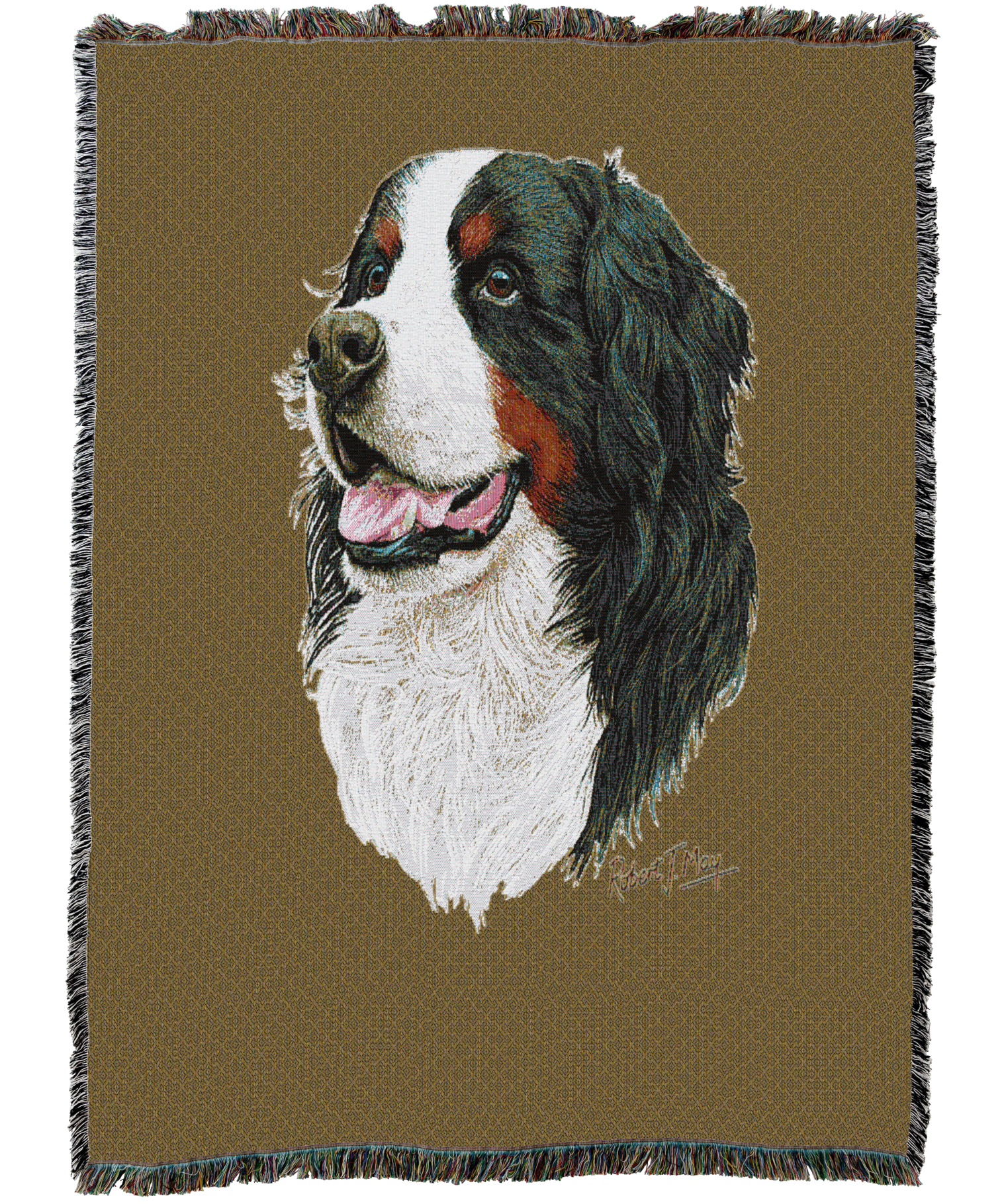 Bernese Mountain Dog Blanket Sand