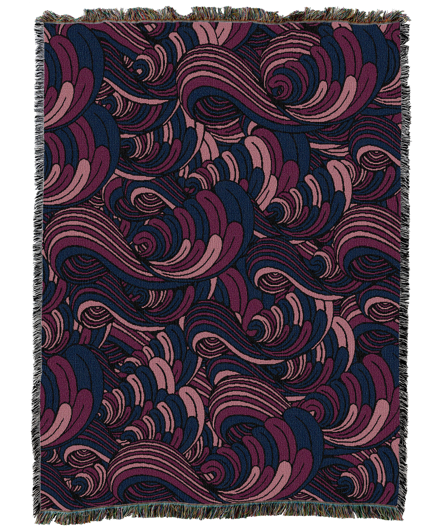 Serene Waves of Berries Blanket