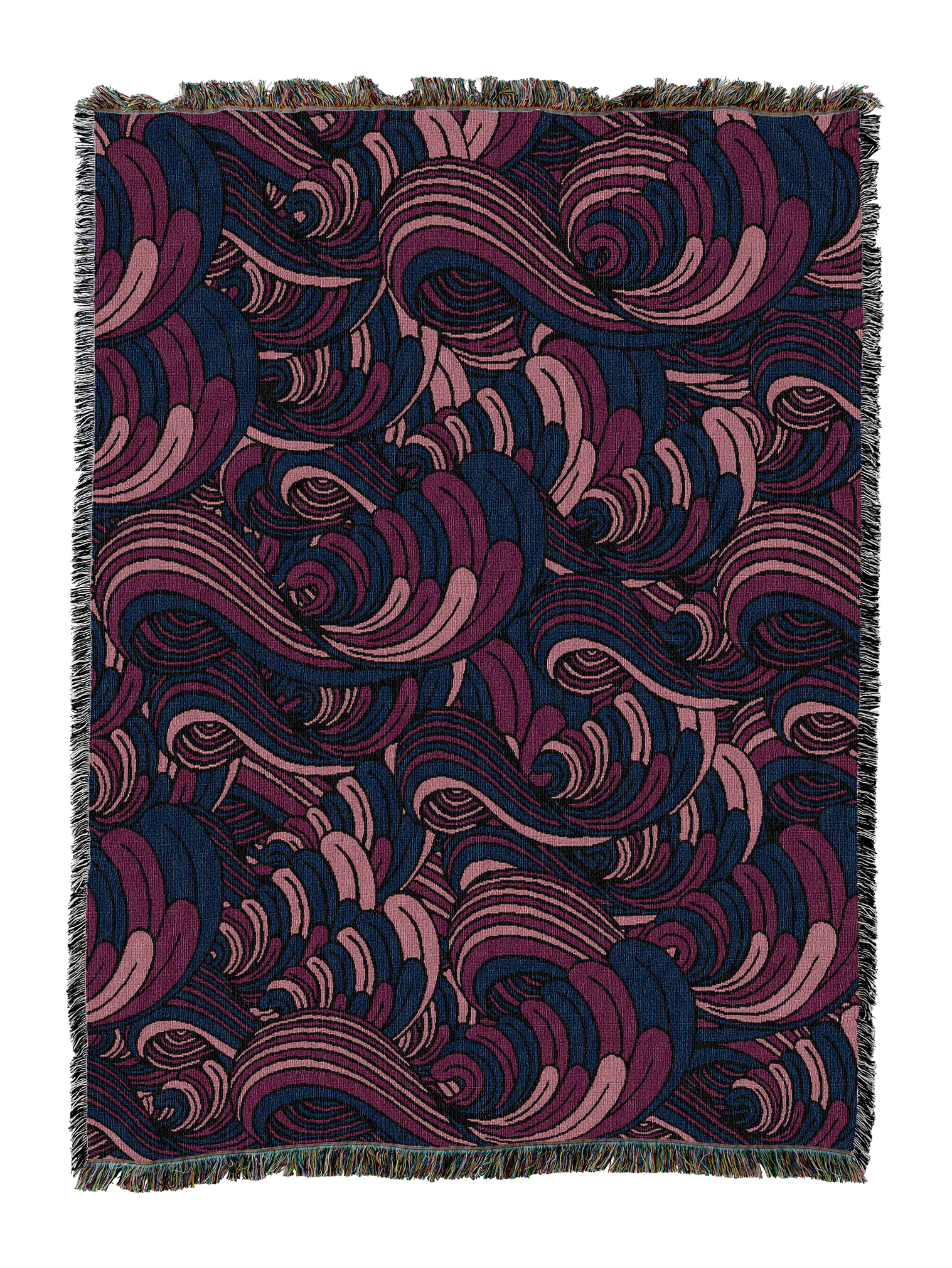 Serene Waves of Berries Blanket