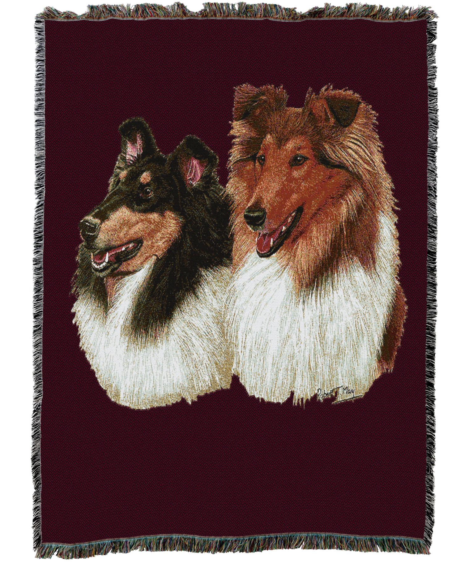 Collie Blanket Red