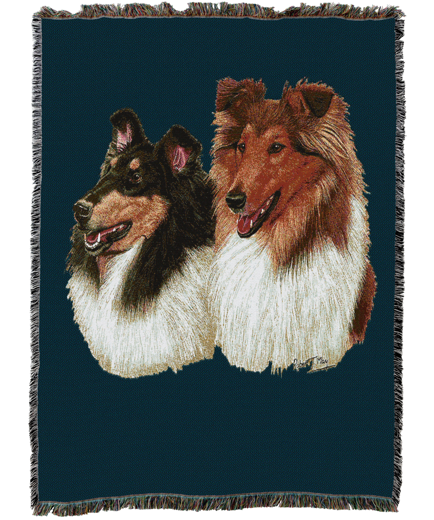Collie Blanket Blue