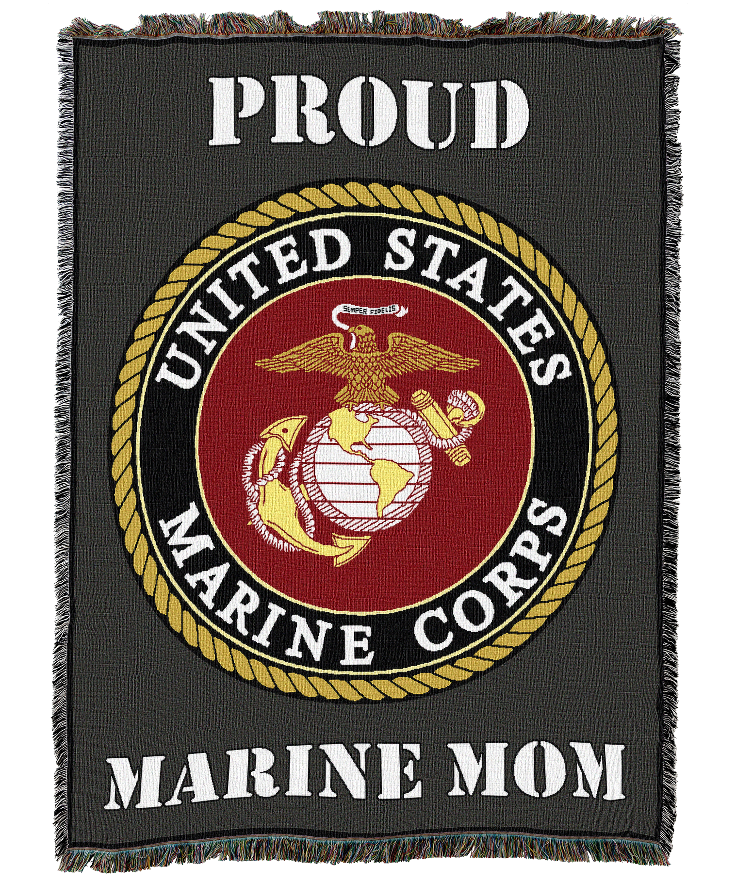 Proud Marine Mom Blanket