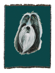 Shih Tzu Blanket Teal