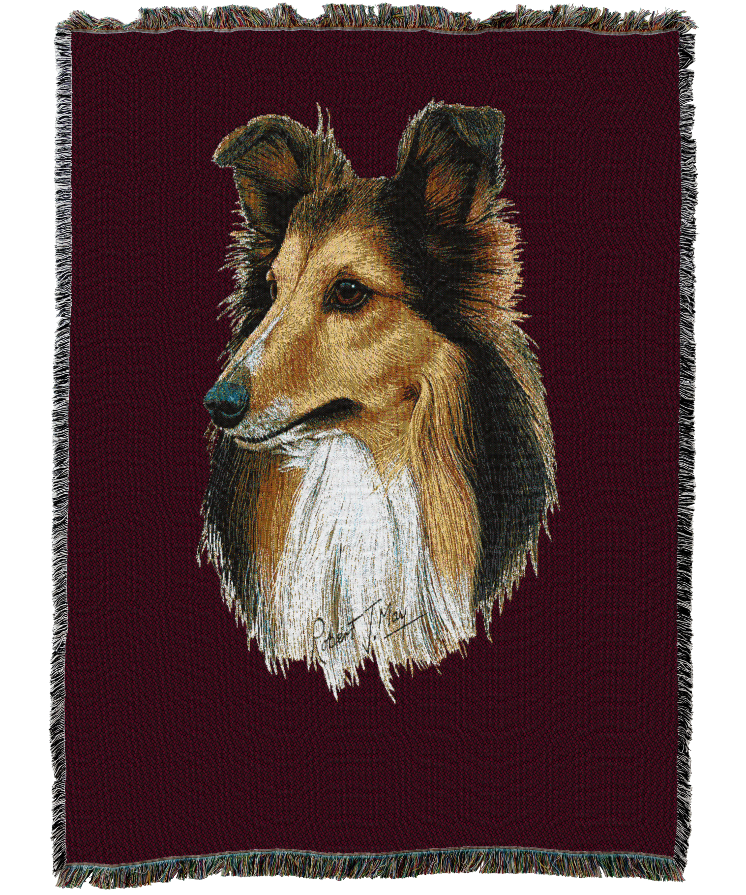 Shetland Sheepdog AKA Sheltie Blanket Red