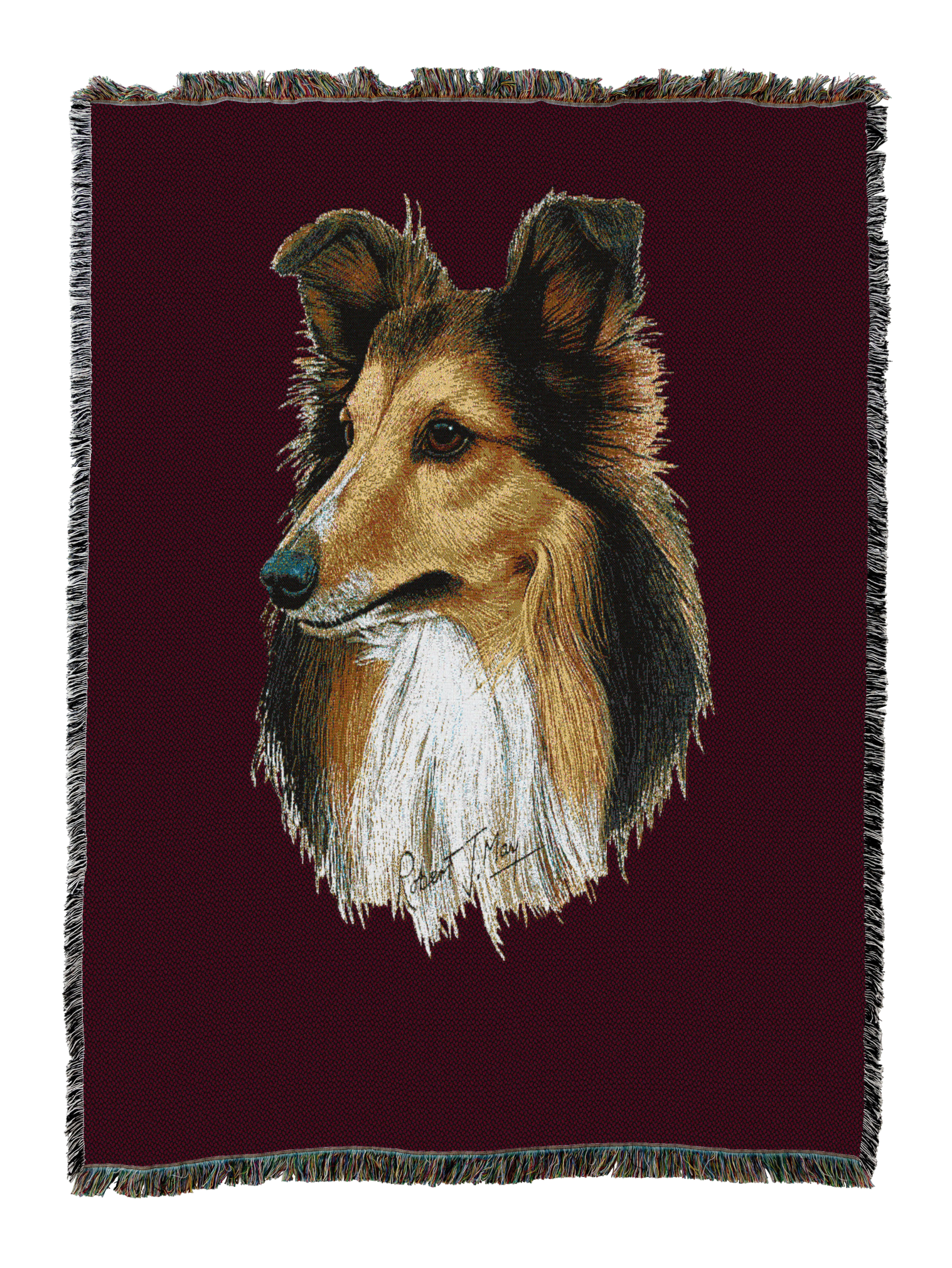 Shetland Sheepdog AKA Sheltie Blanket Red