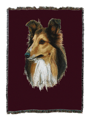 Shetland Sheepdog AKA Sheltie Blanket Red