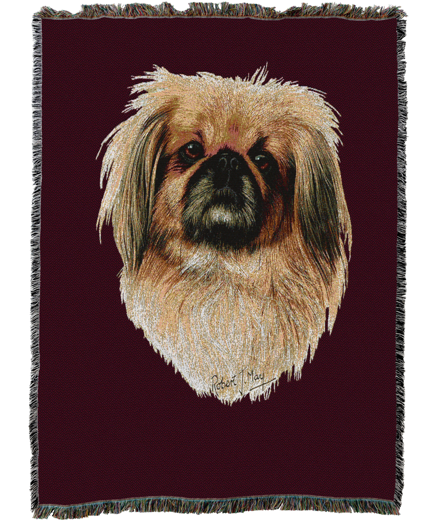 Pekingese Blanket Red