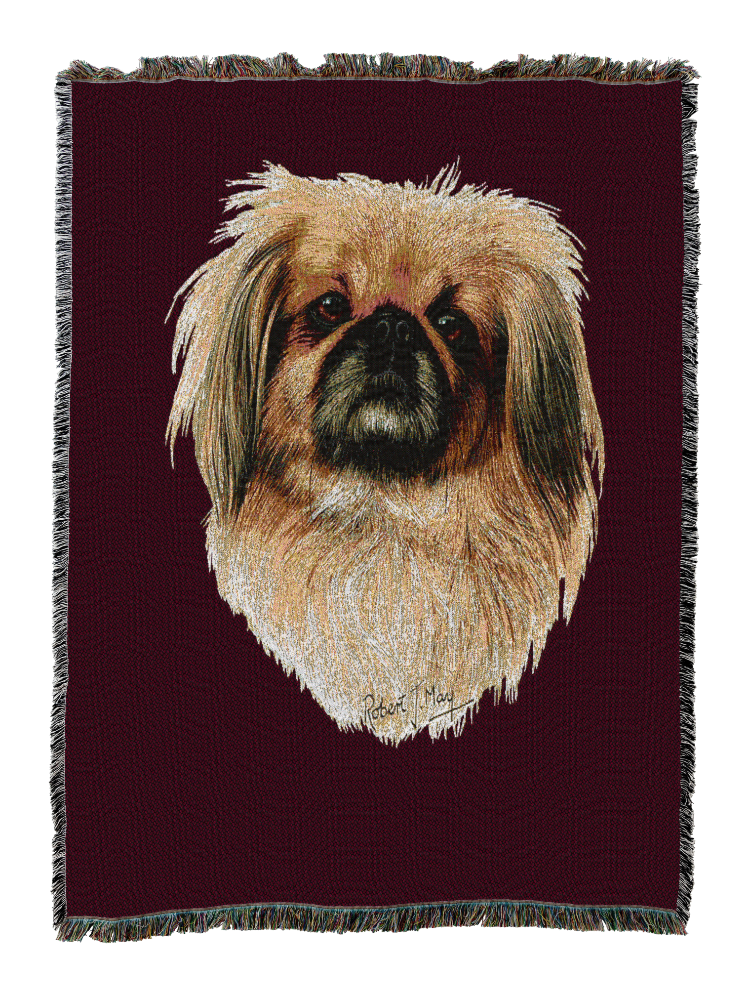 Pekingese Blanket Red
