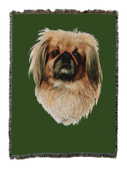 Pekingese Blanket Green