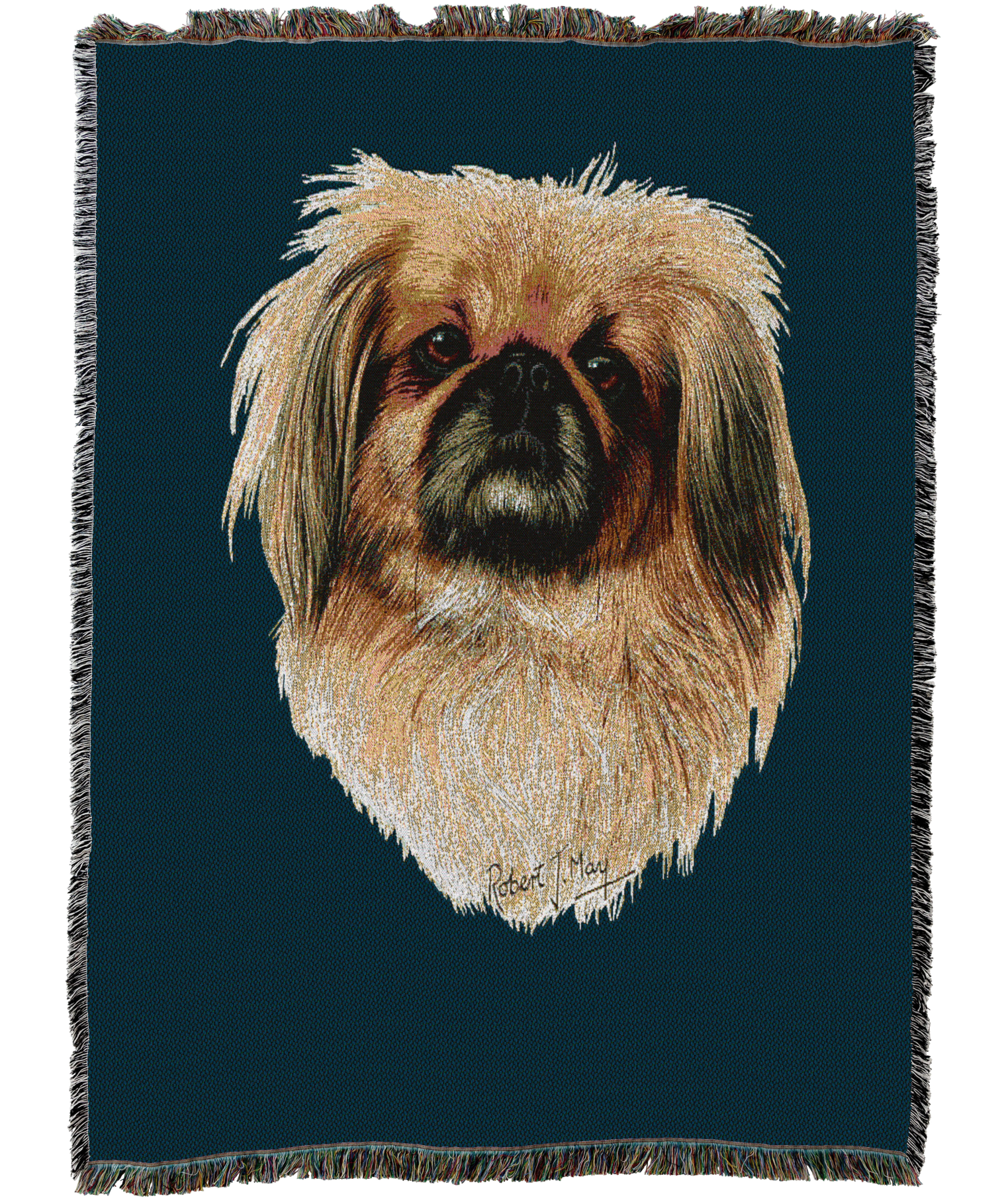 Pekingese Blanket Blue