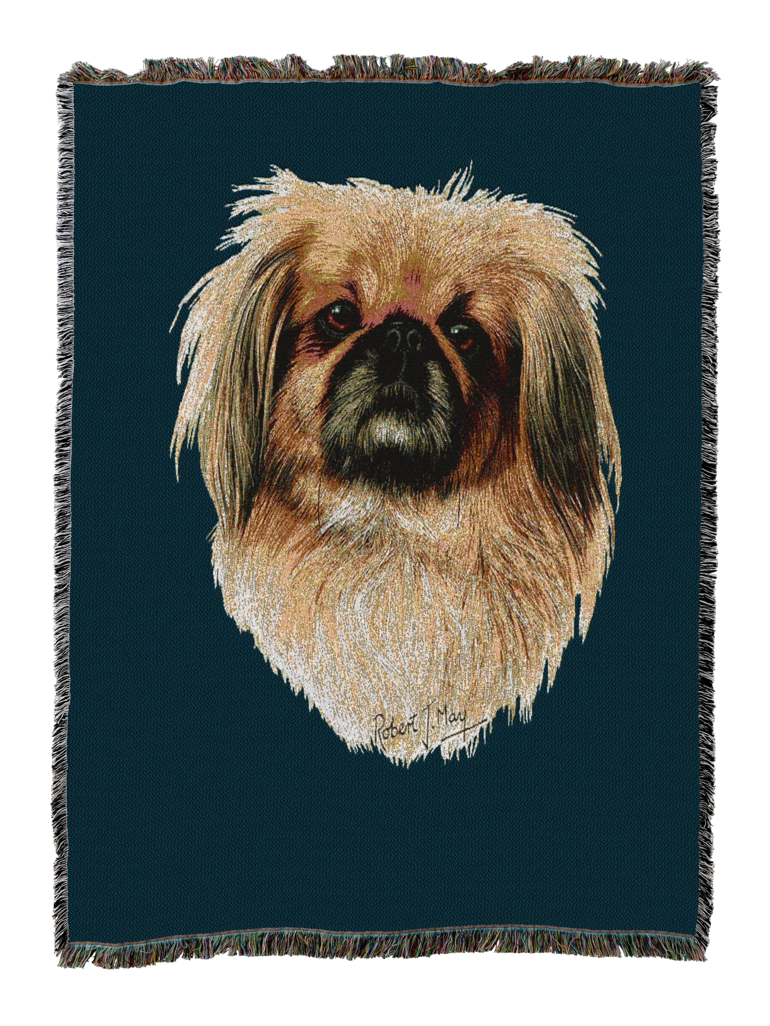 Pekingese Blanket Blue