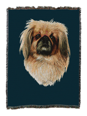 Pekingese Blanket Blue