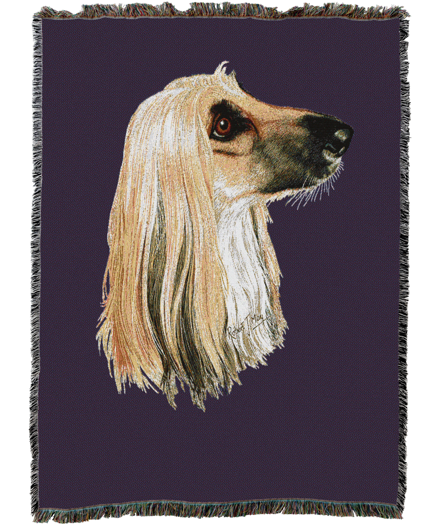 Afghan Hound Blanket Purple