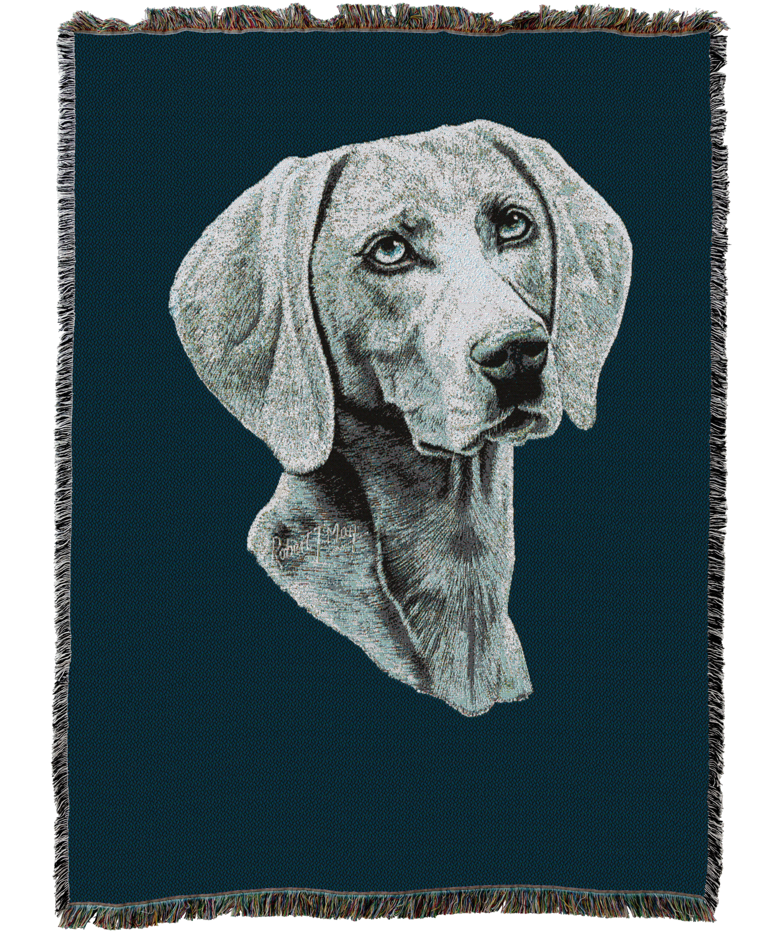Weimaraner Blanket Blue
