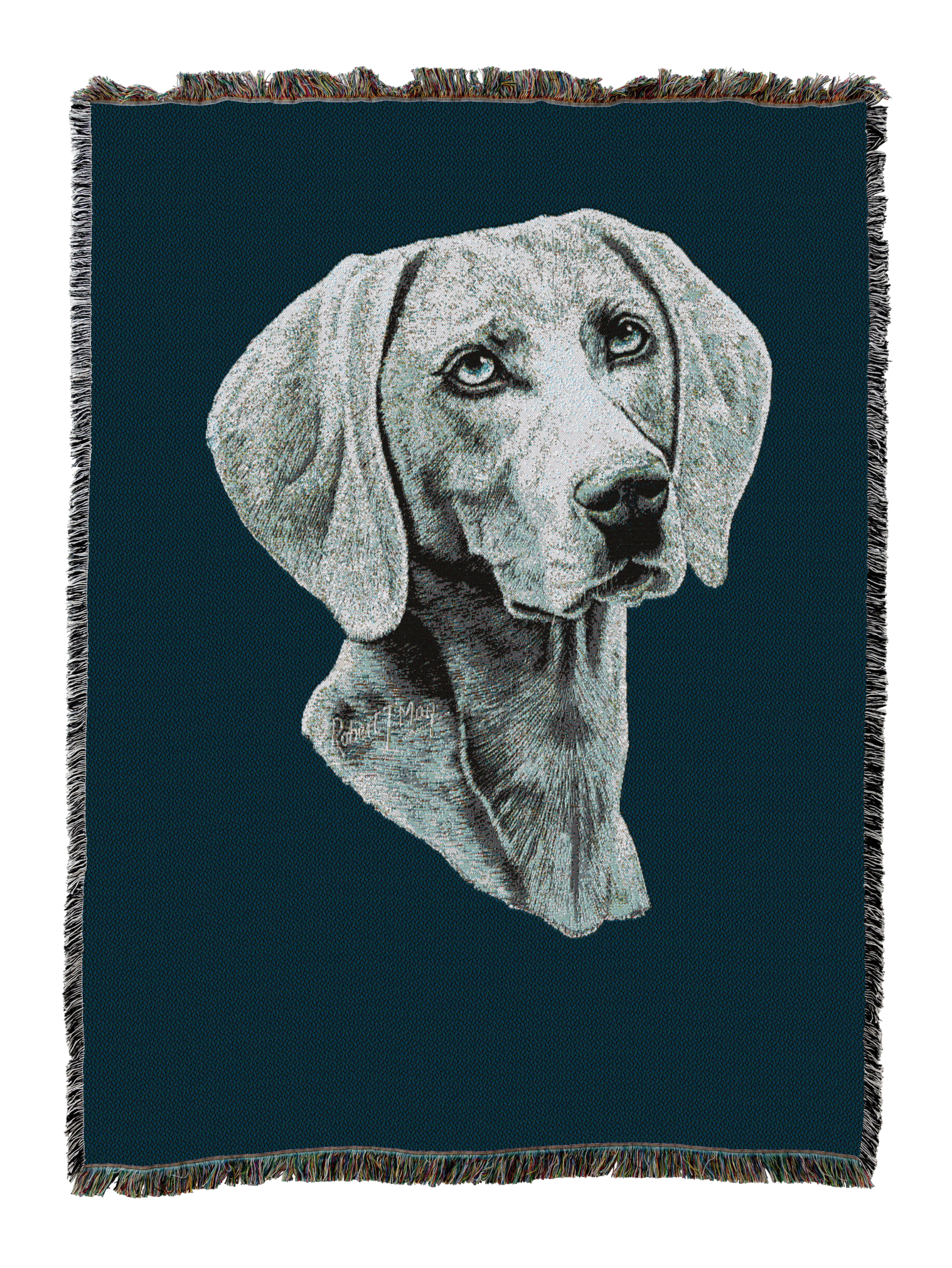 Weimaraner Blanket Blue