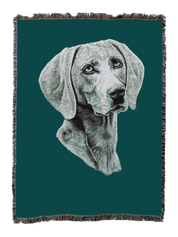 Weimaraner Blanket Teal