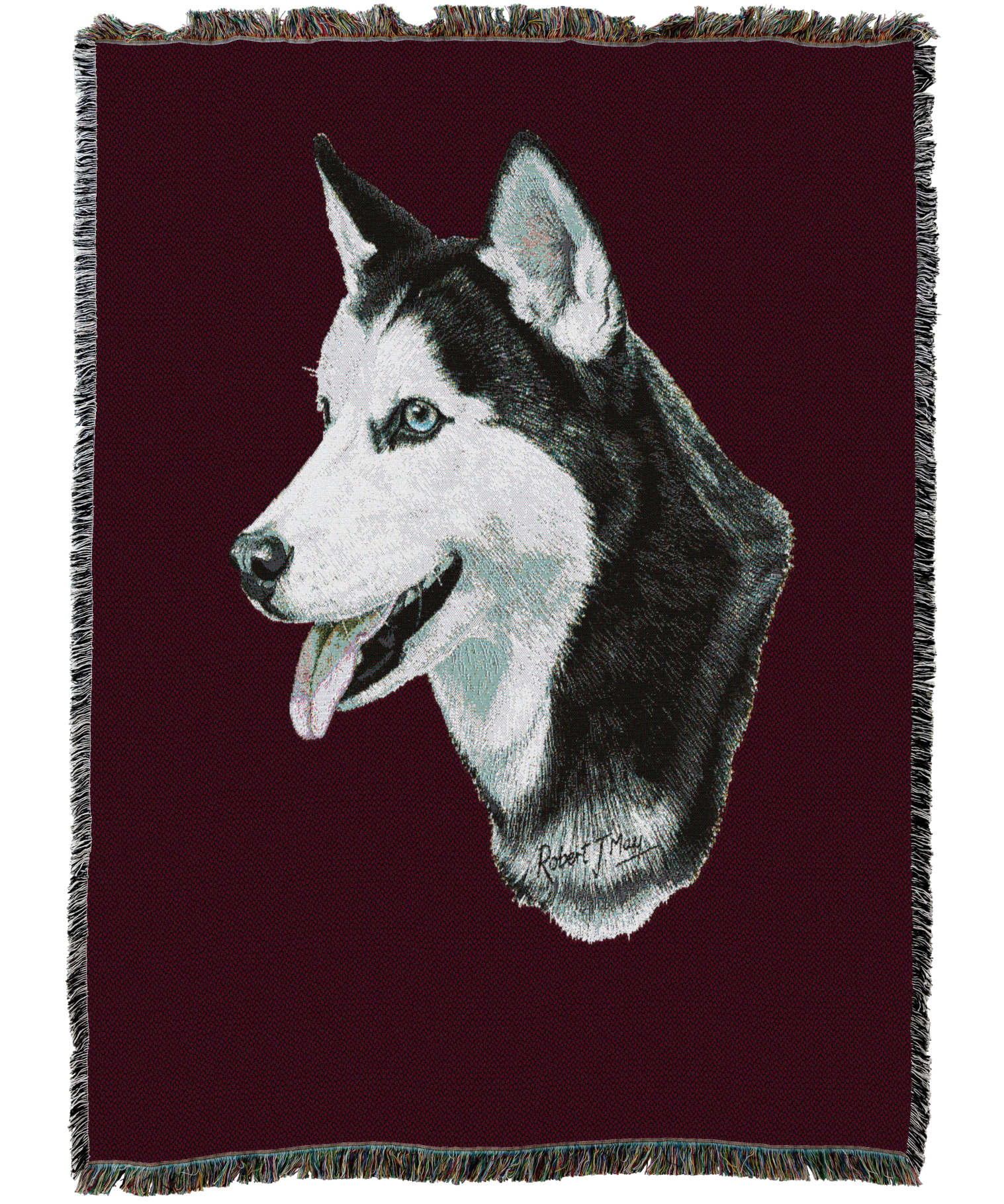 Siberian Husky Blanket Red