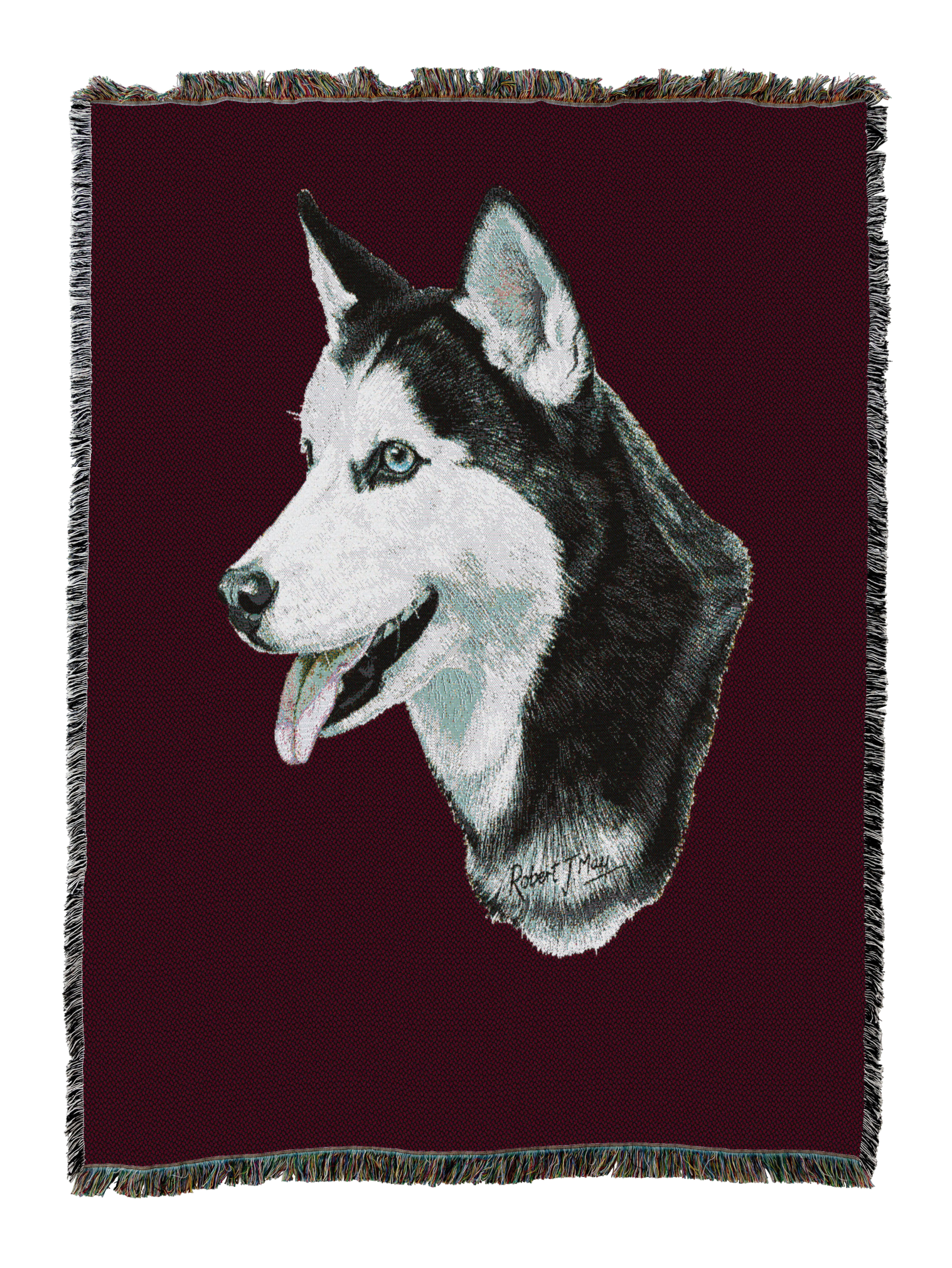 Siberian Husky Blanket Red