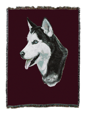 Siberian Husky Blanket Red