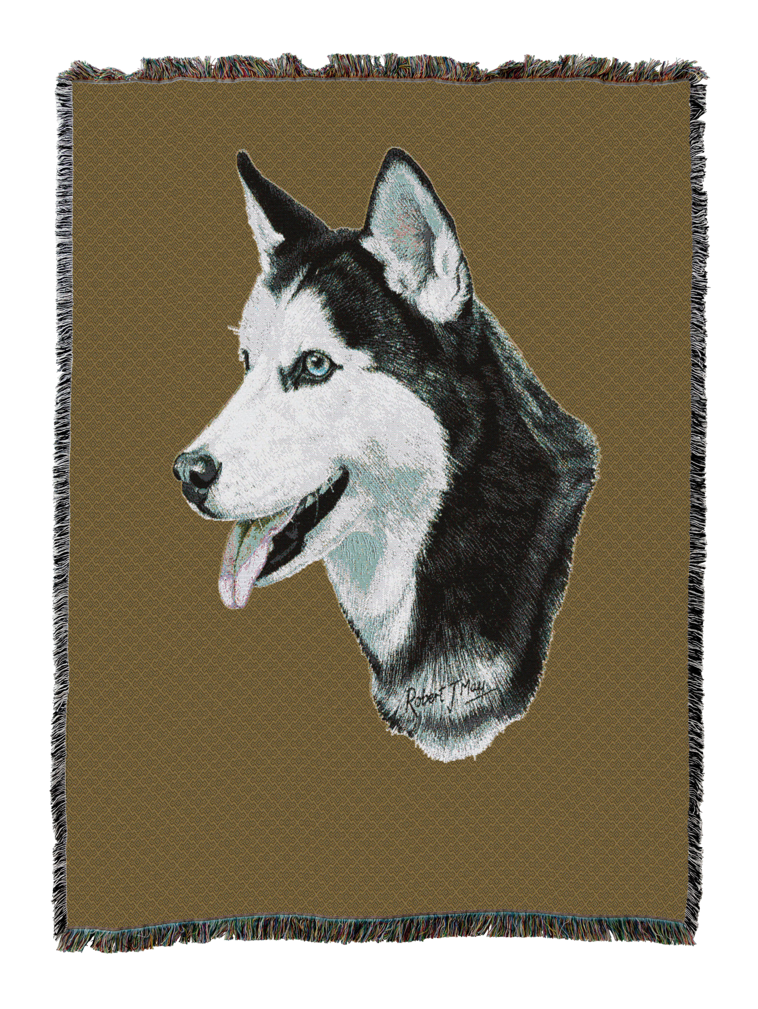 Siberian Husky Blanket Sand