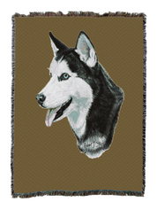 Siberian Husky Blanket Sand