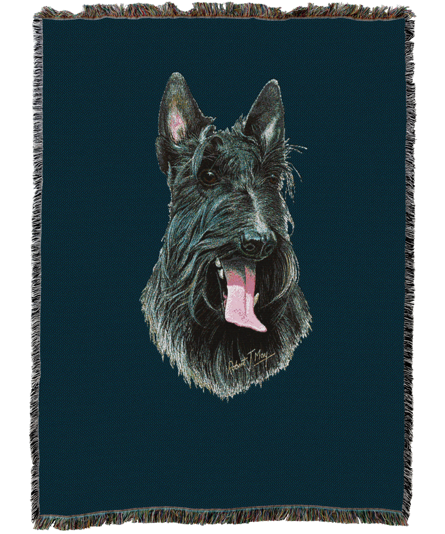 Scottish Terrier Blanket Blue