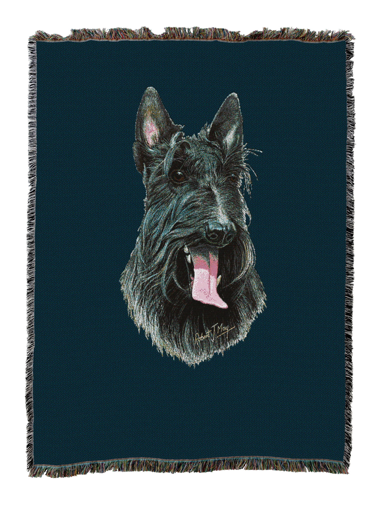 Scottish Terrier Blanket Blue