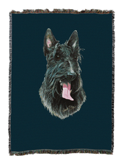 Scottish Terrier Blanket Blue