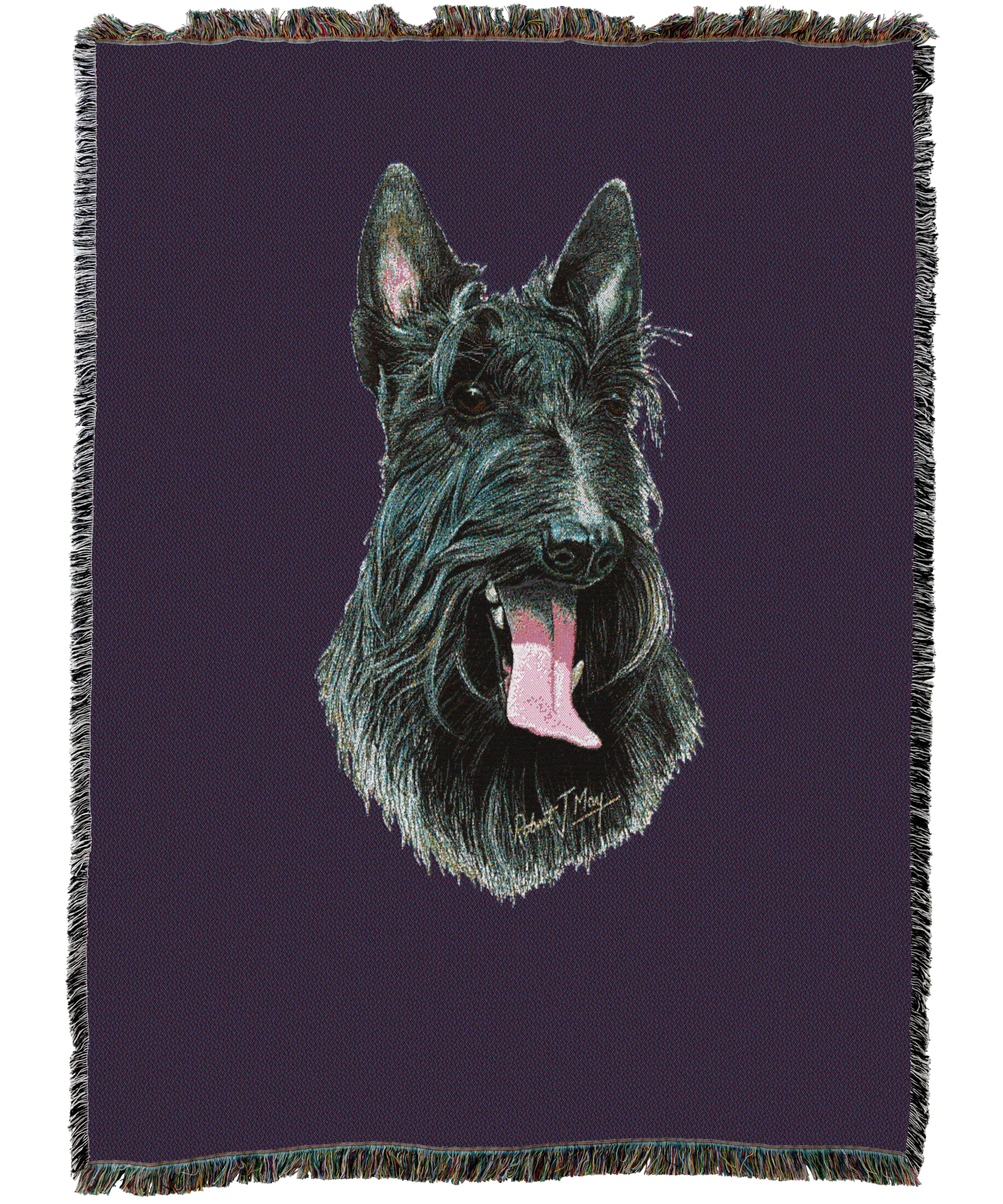 Scottish Terrier Blanket Purple