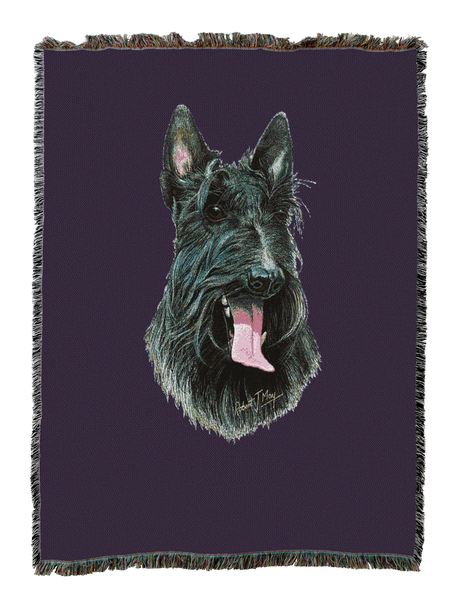 Scottish Terrier Blanket Purple