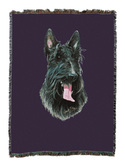 Scottish Terrier Blanket Purple