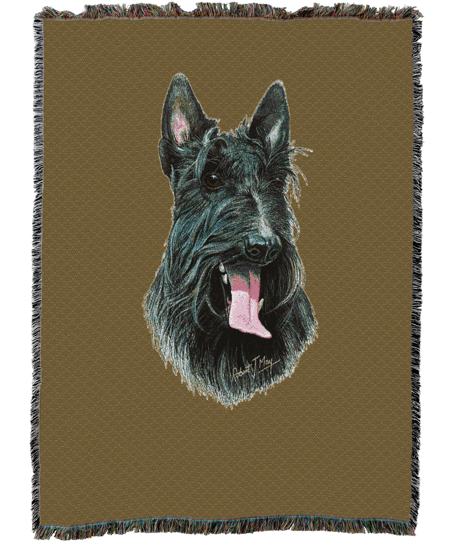Scottish Terrier Blanket Sand