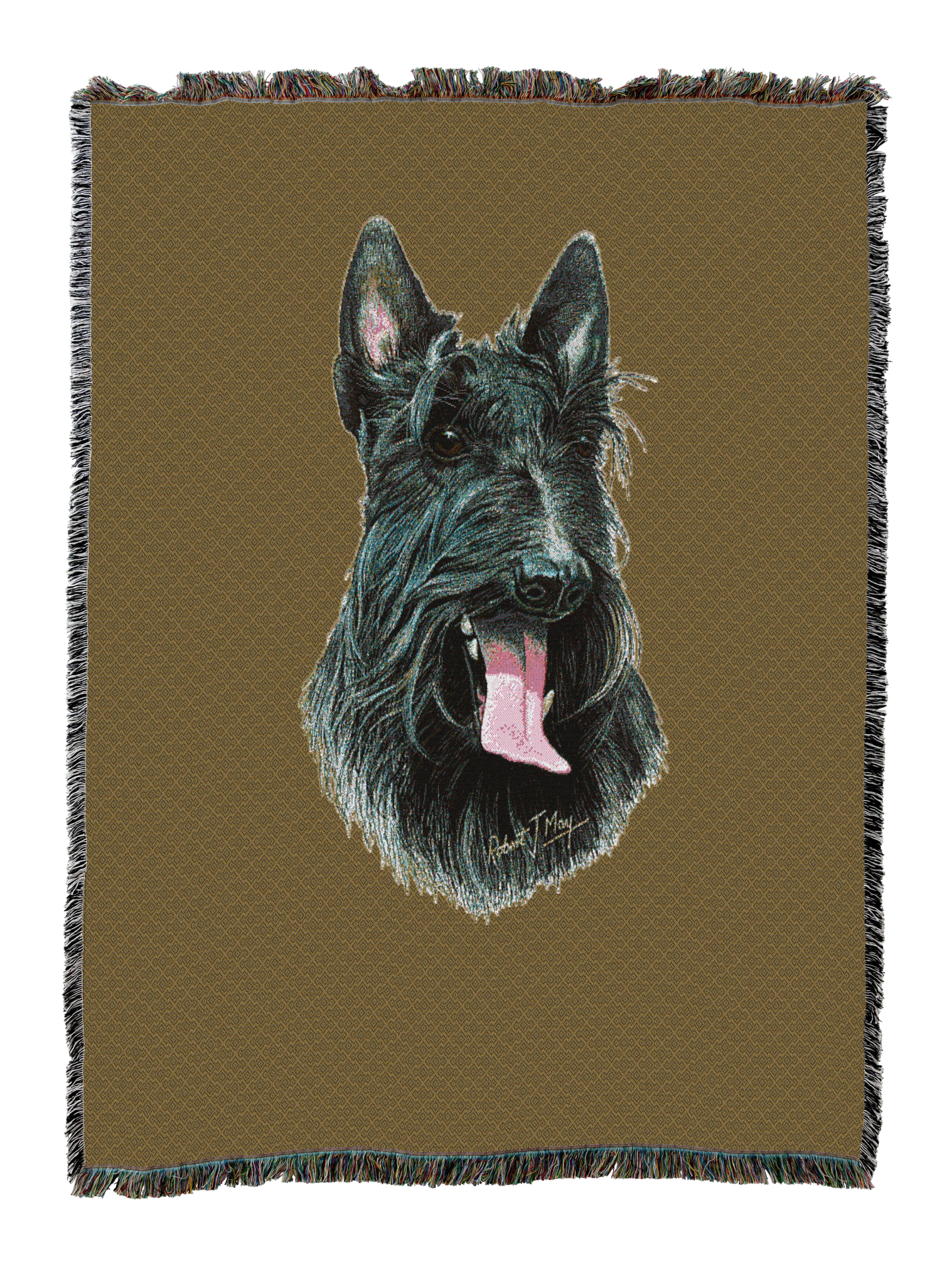 Scottish Terrier Blanket Sand