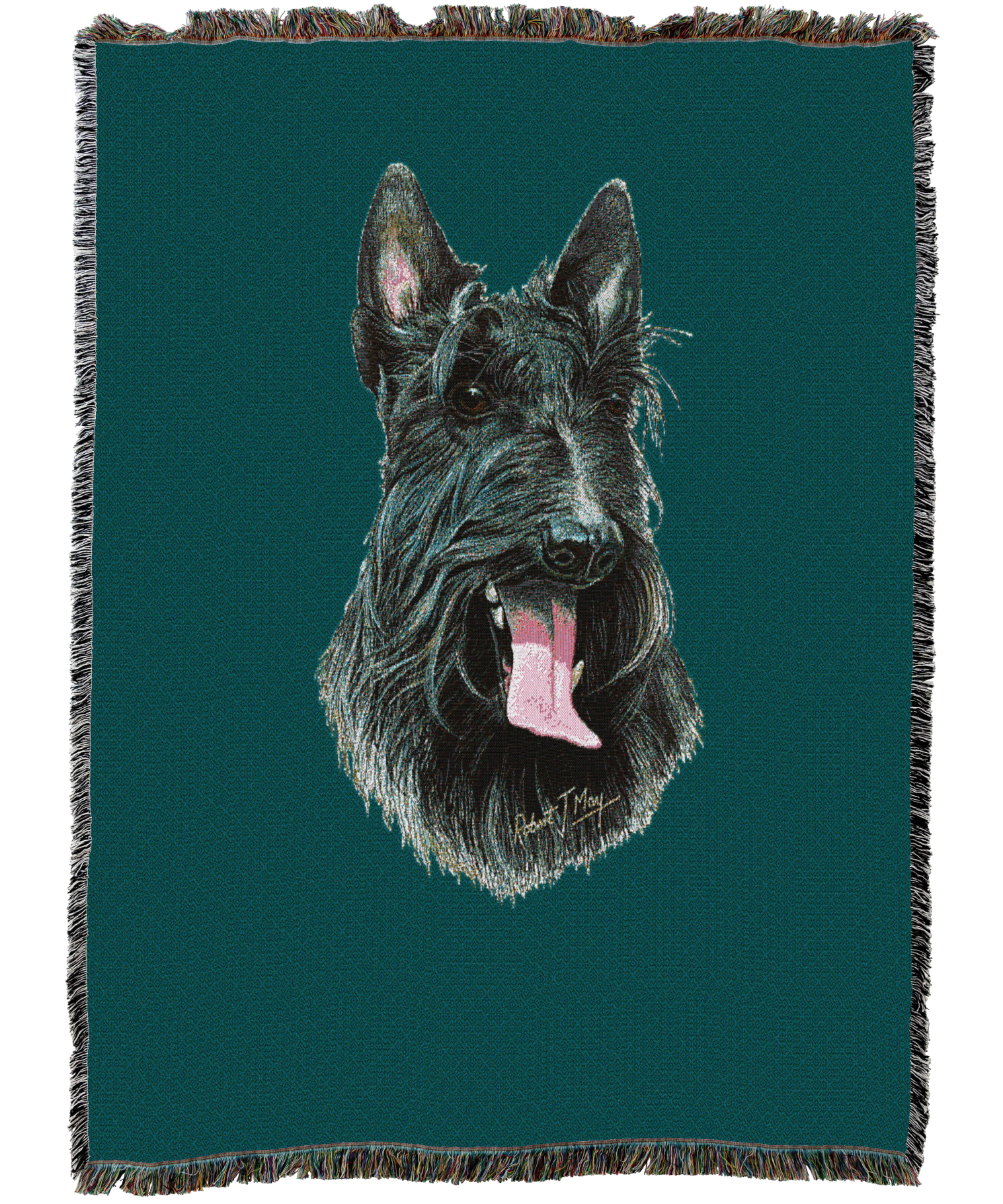 Scottish Terrier Blanket Teal