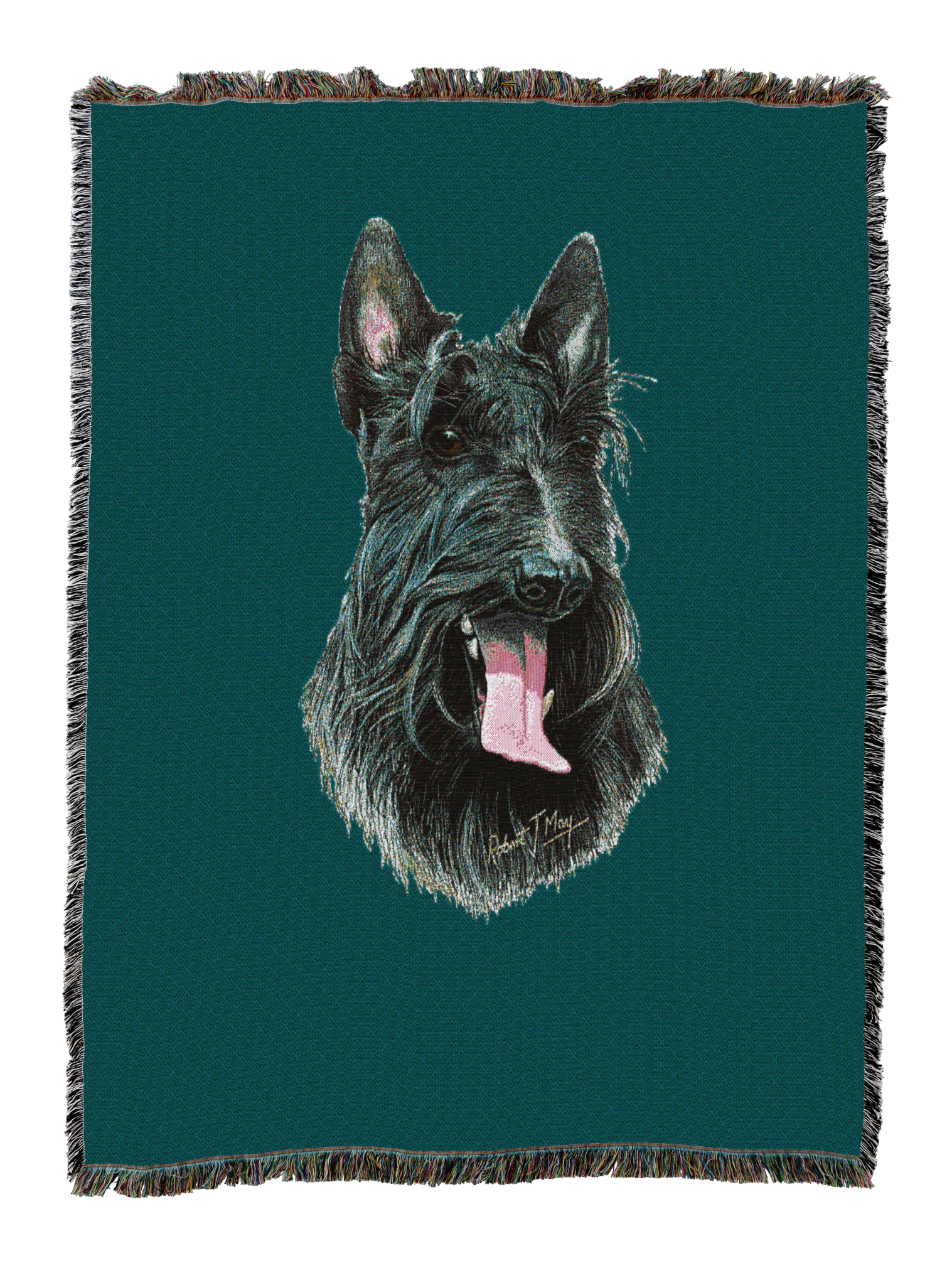 Scottish Terrier Blanket Teal