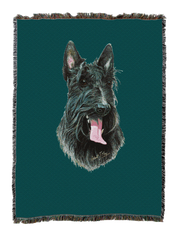 Scottish Terrier Blanket Teal