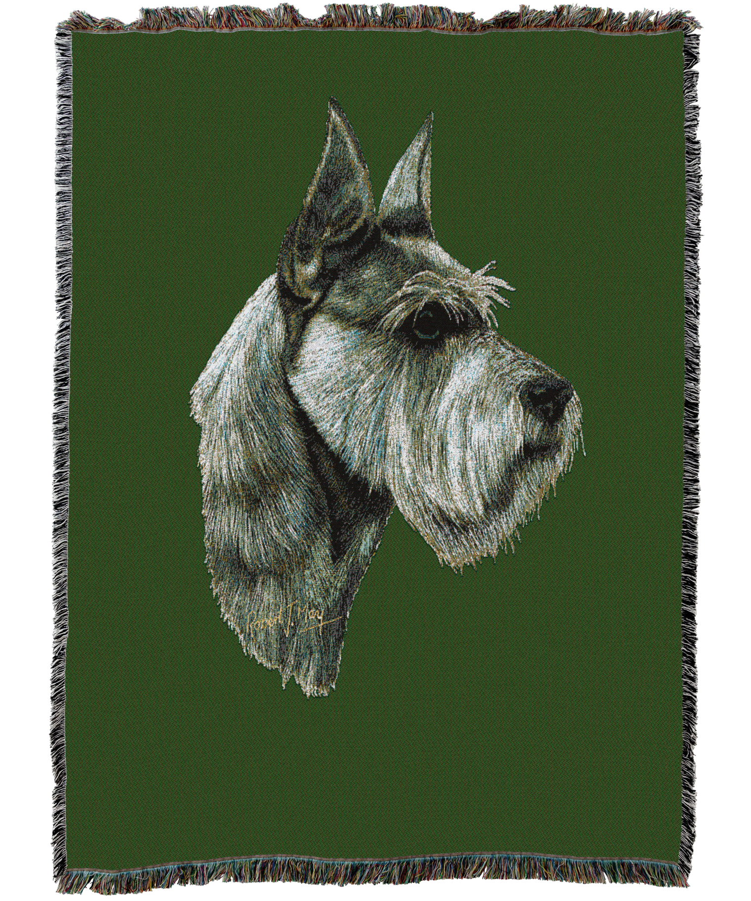 Schnauzer Blanket Green