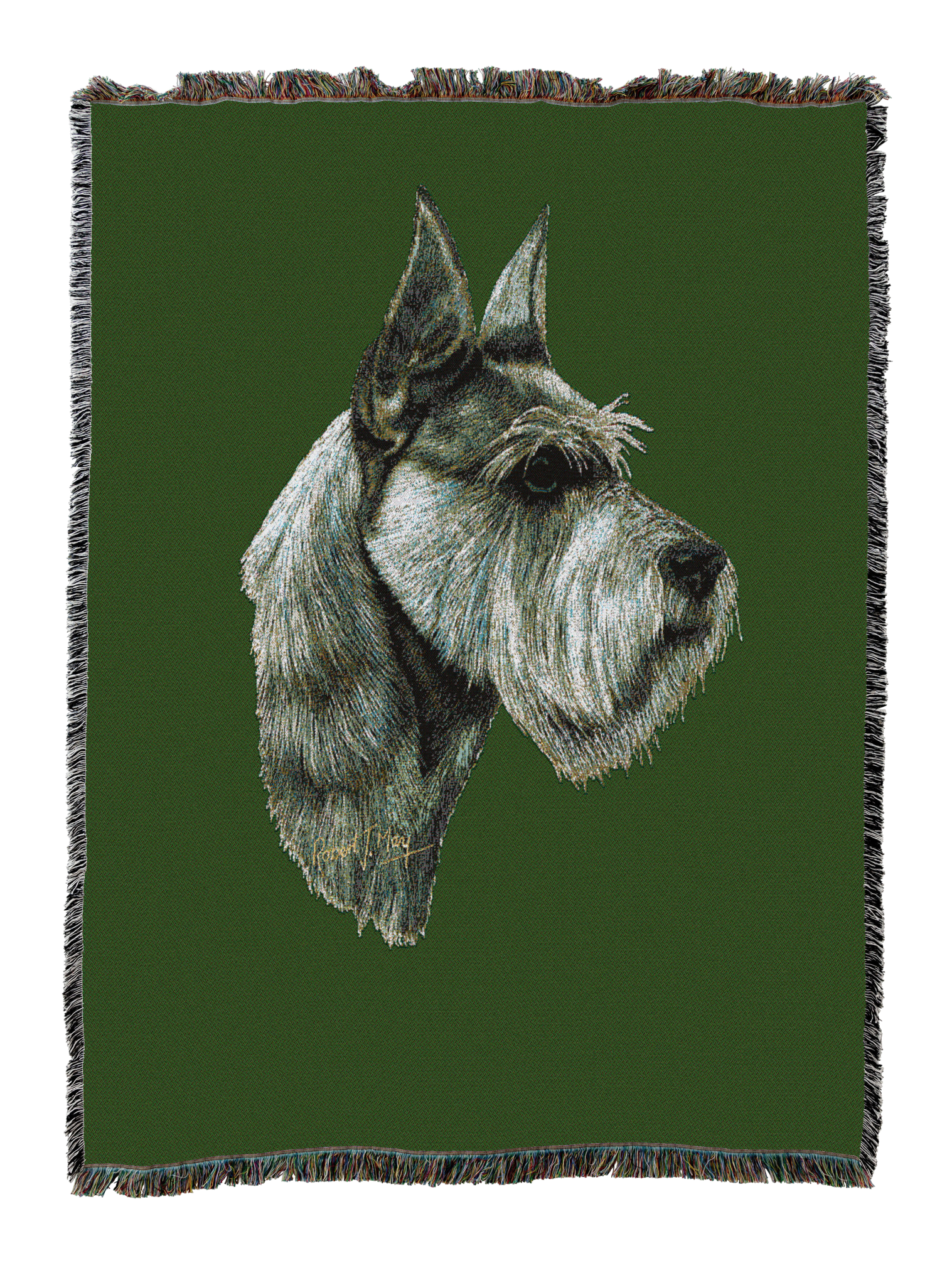 Schnauzer Blanket Green