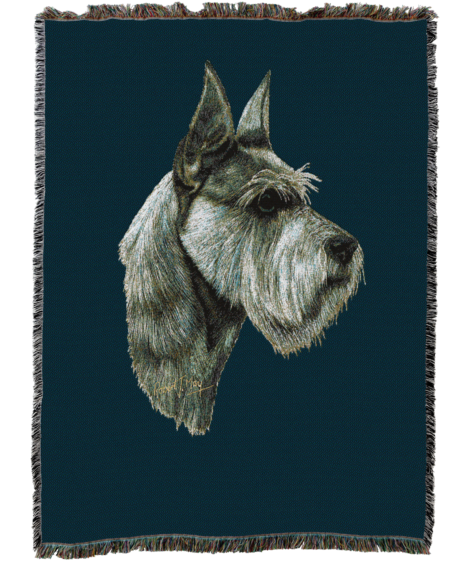 Schnauzer Blanket Blue