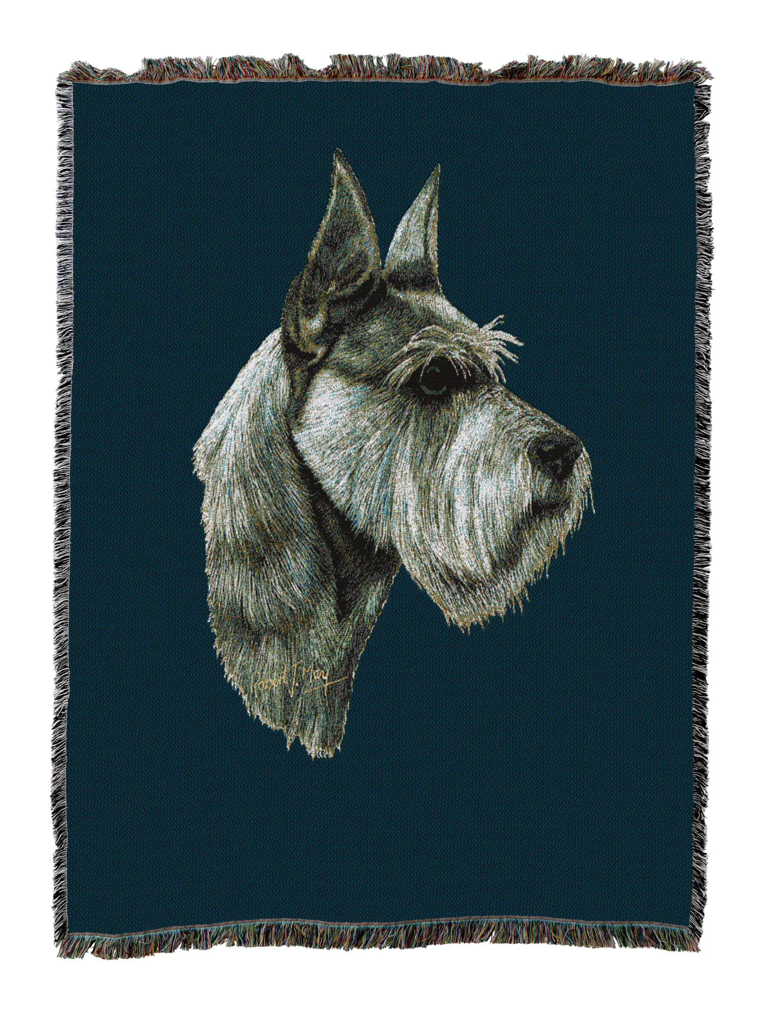 Schnauzer Blanket Blue