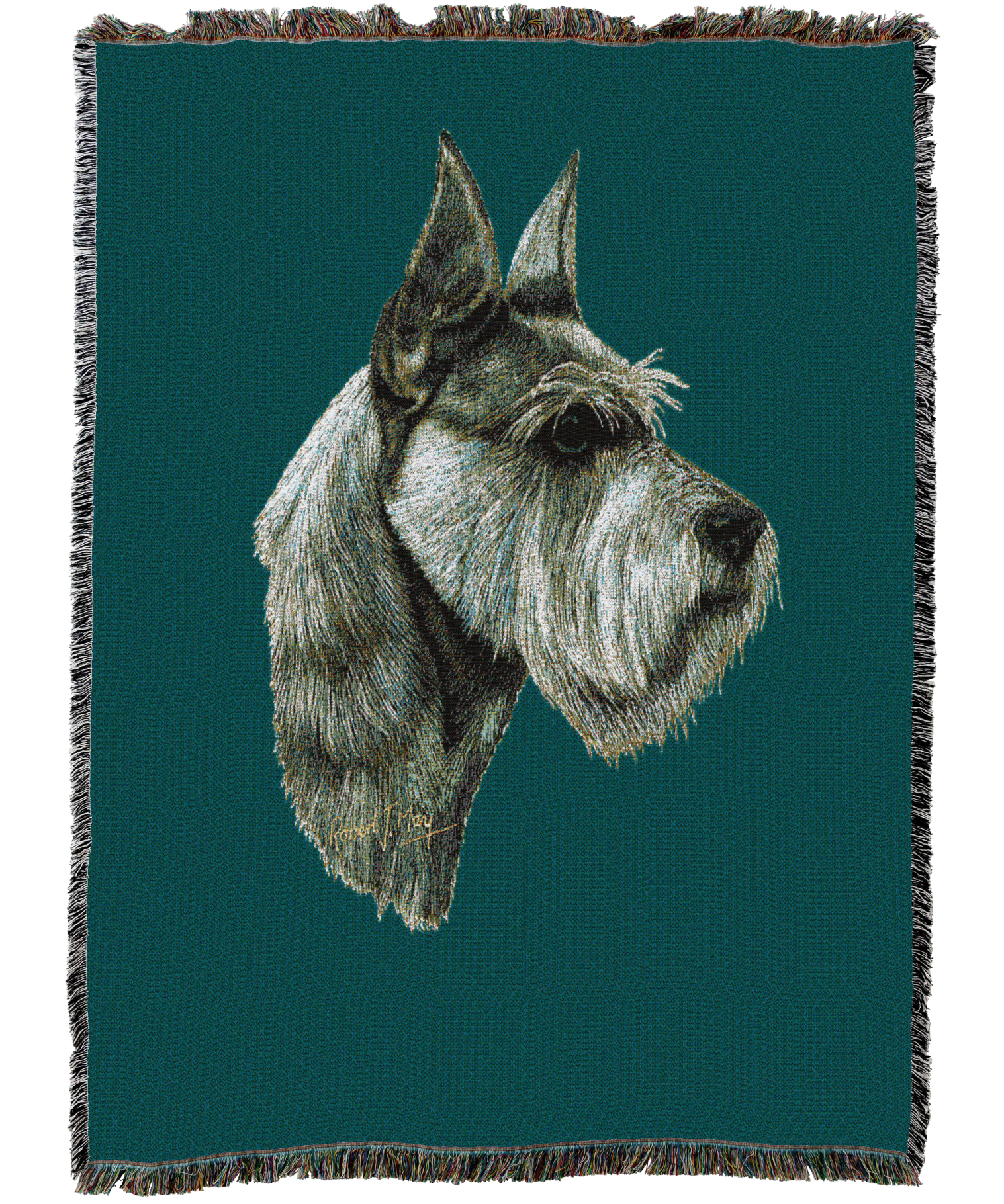 Schnauzer Blanket Teal