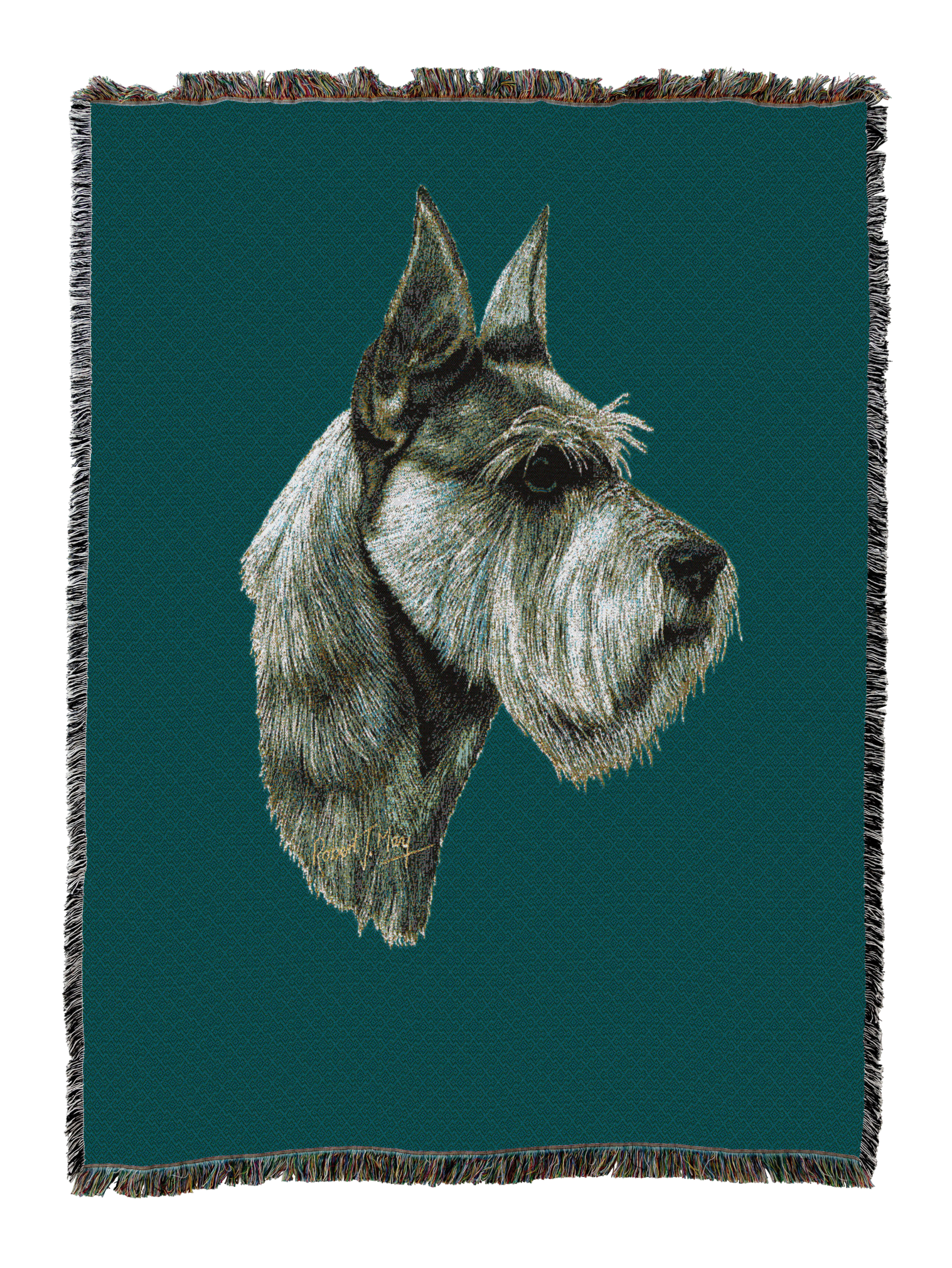 Schnauzer Blanket Teal