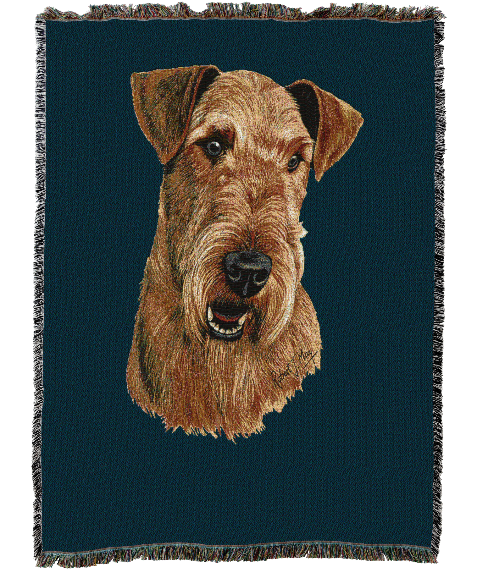 Airedale Terrier Blanket Blue