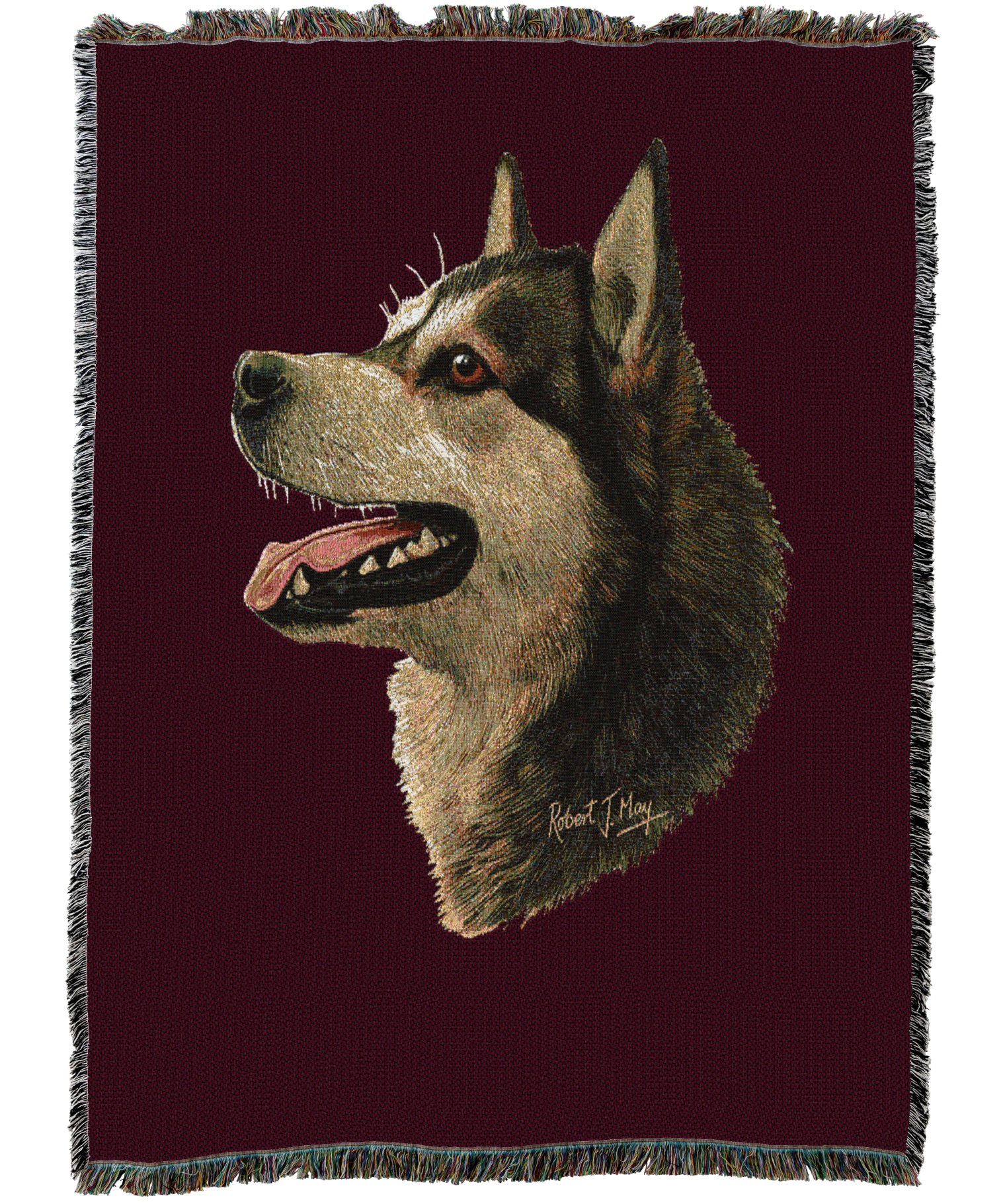 Alaskan Malamute Blanket Red