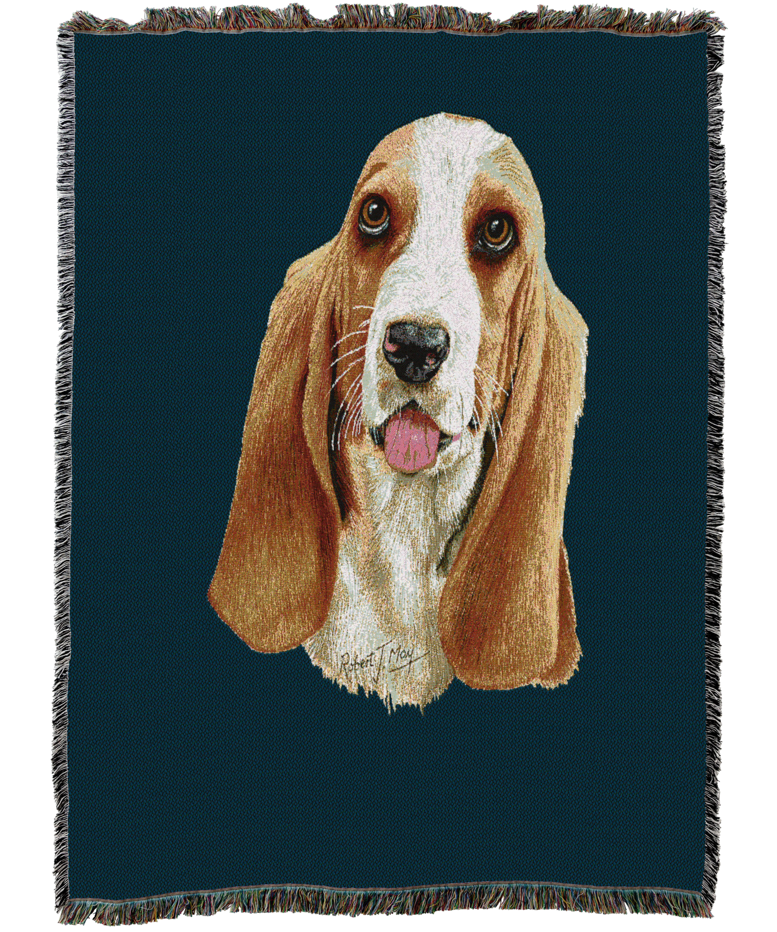 Basset Hound Blanket Blue